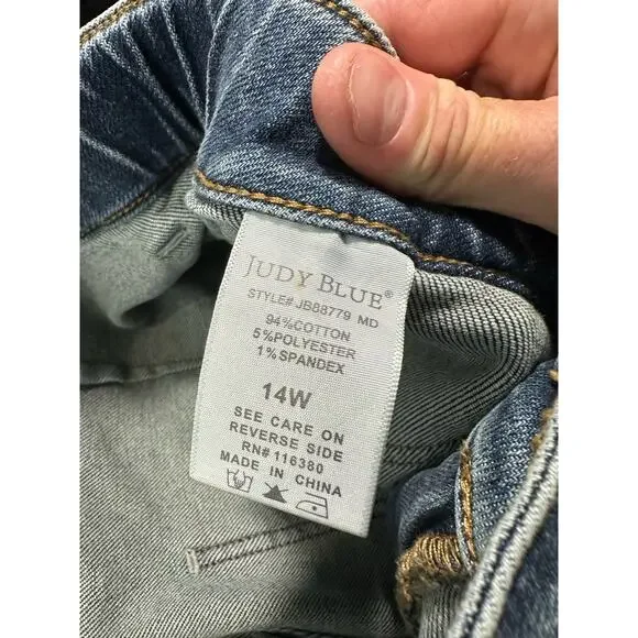 Judy Blue Denim Jogger Jeans Medium Wash Size 14W NEW - Picture 12 of 14